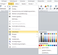 Classic Menü Format in Word